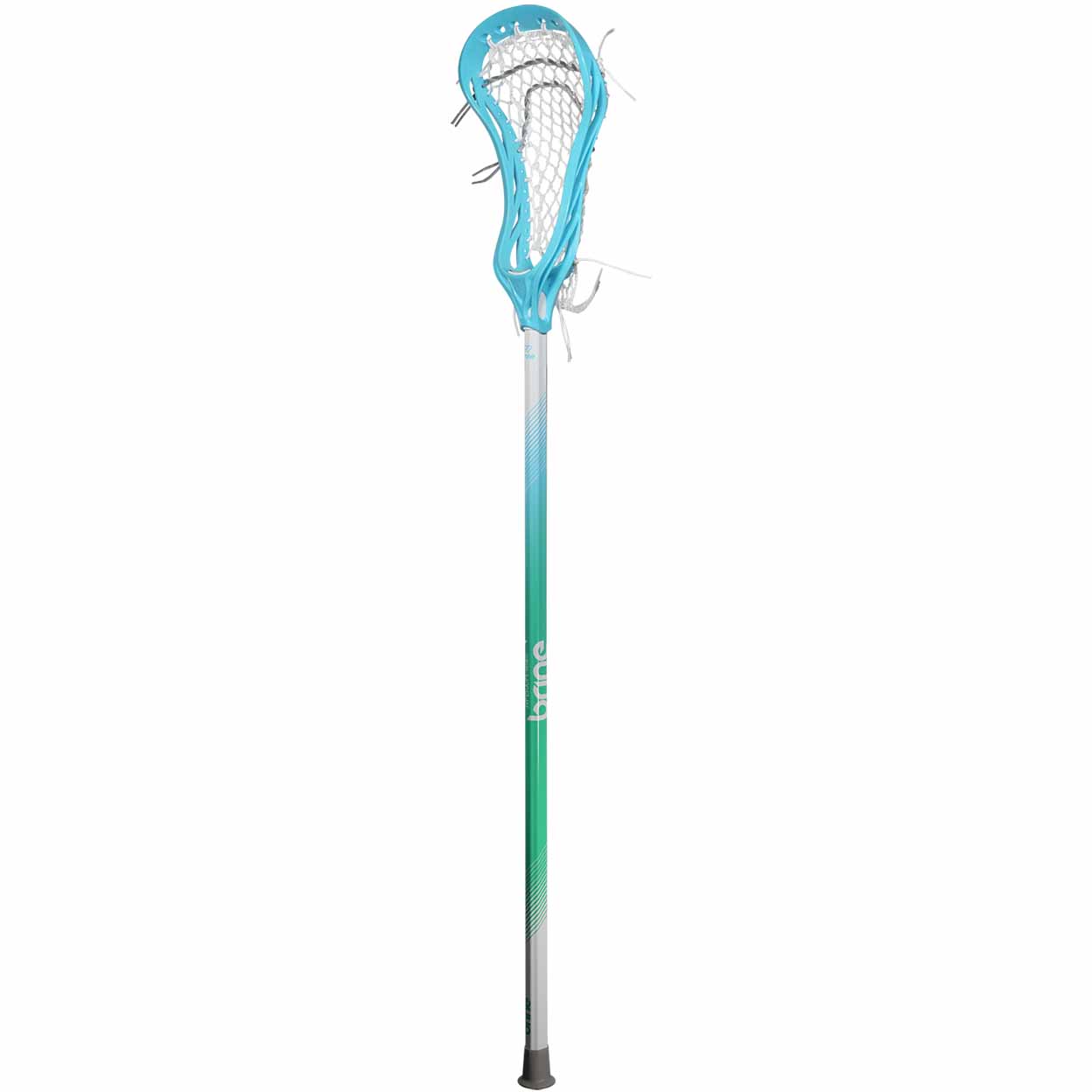 full angled view of the blue Brine Krown Rise Complete Lacrosse Stick