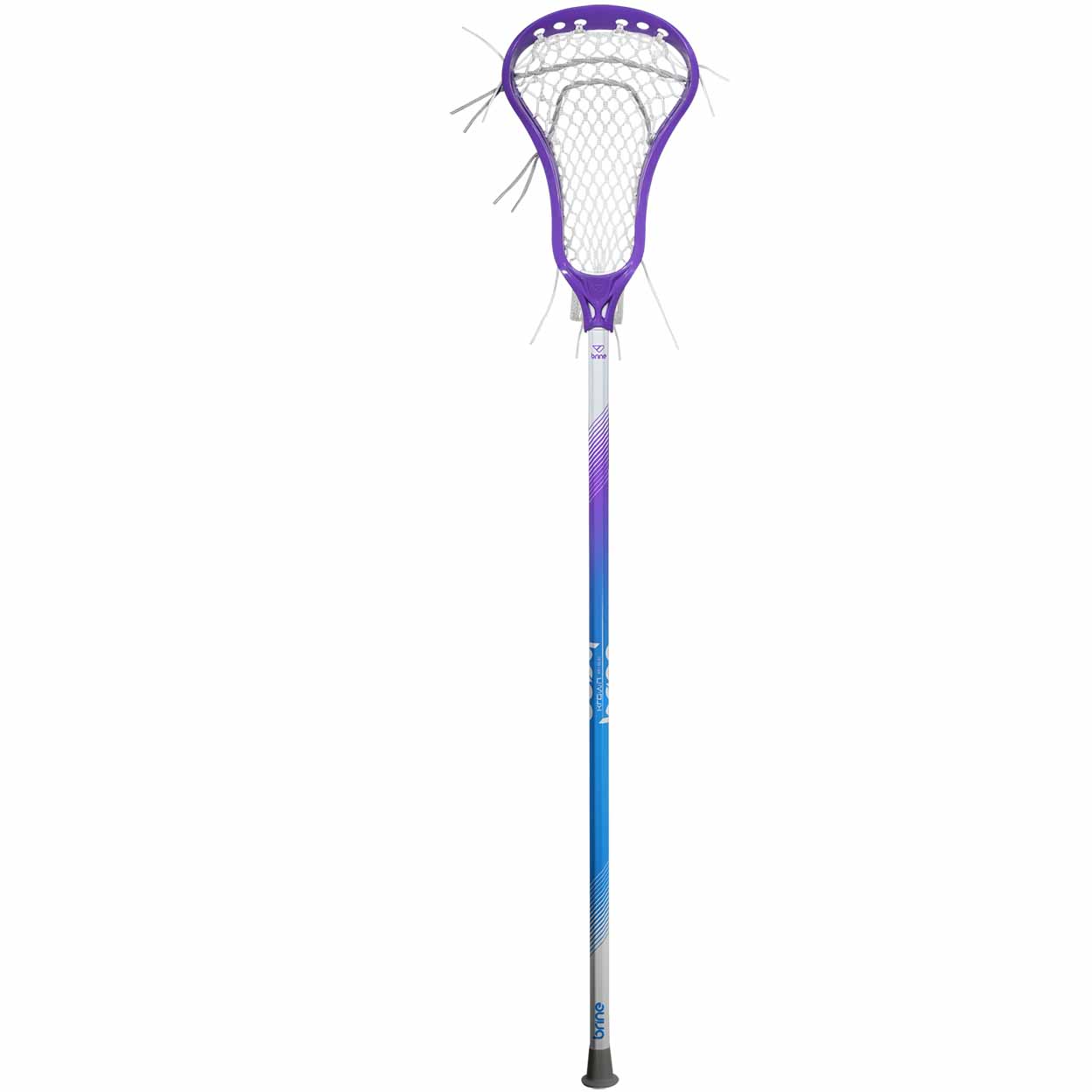 full front view of the purple Brine Krown Rise Complete Lacrosse Stick