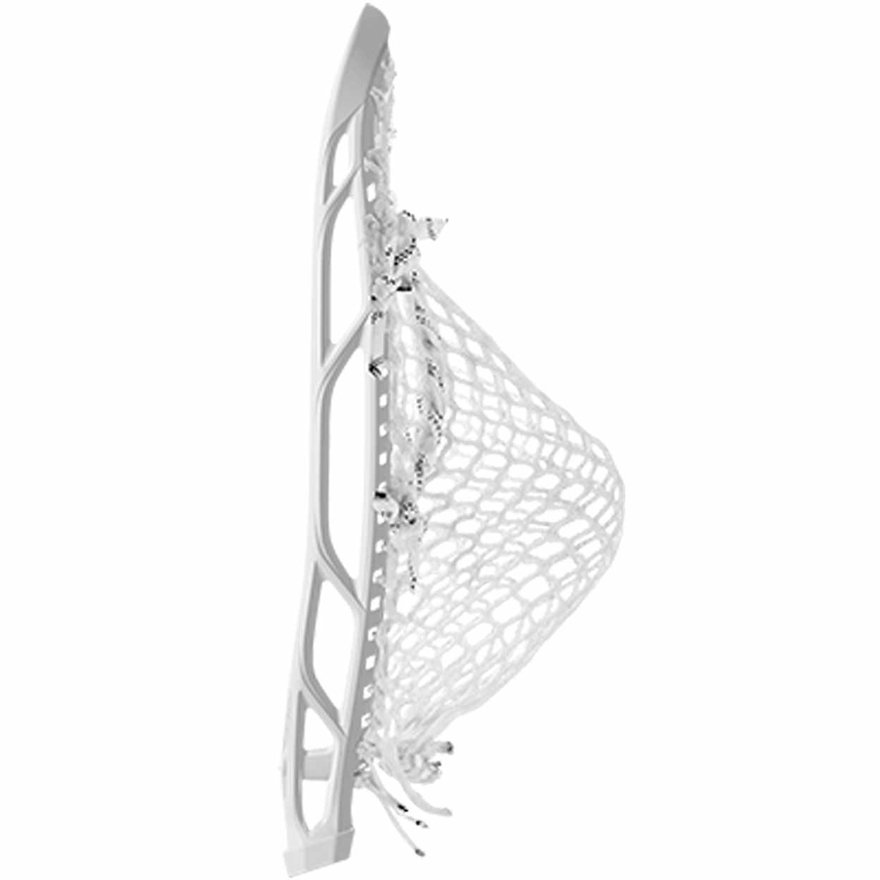 side of the white head of the Brine Nemesis QS Complete Lacrosse Goalie Stick