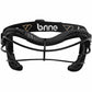 Front view of the black Brine Halo Lacrosse Goggles