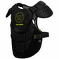 Angled front view of the Brine Nemesis Lacrosse Chest Pad with shoulder pads on.