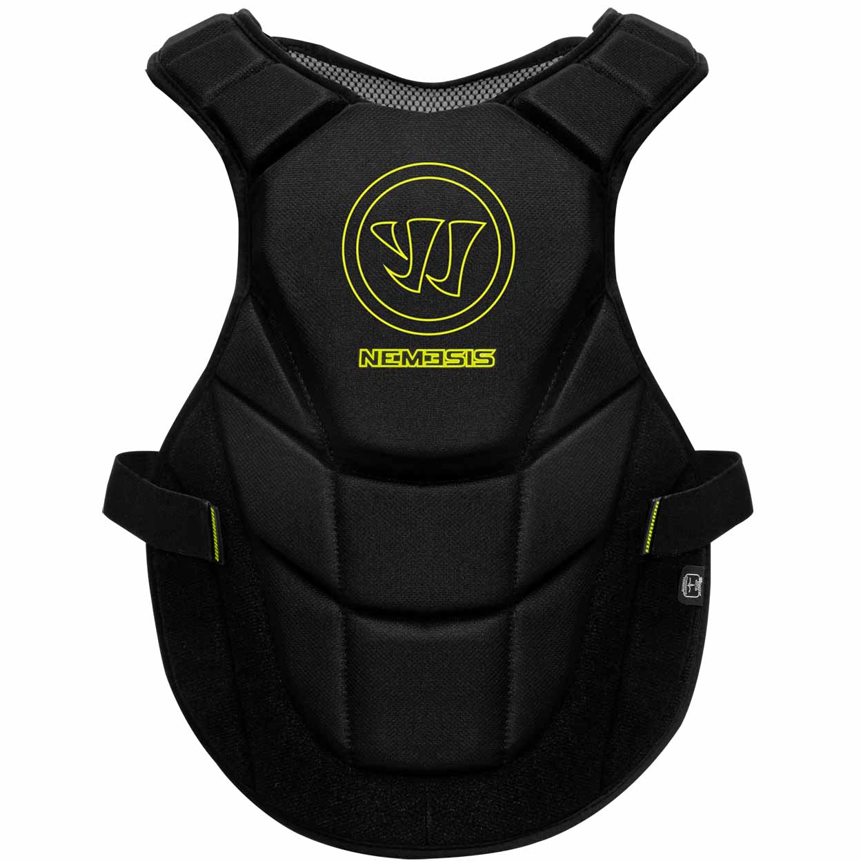 front view Brine Nemesis Lacrosse Chest Pad with no shoulder pads.