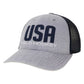 Gray and black cap with 'USA Field Hockey' text on a white background