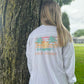 back of a girl wearing the Field Hockey Good Vibes Long Sleeve Tee