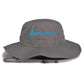 Front of the grey Longstreth Field Hockey Boonie Hat showing the logo.