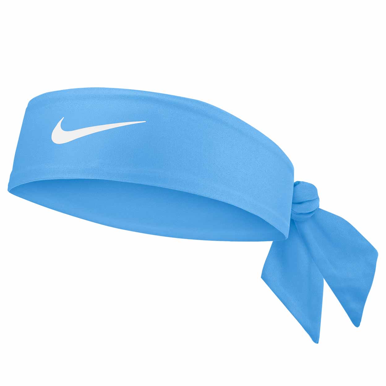 Blue Nike headband on a white background