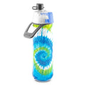 blue tie-dyed O2 Cool Mist N Sip Water Bottle