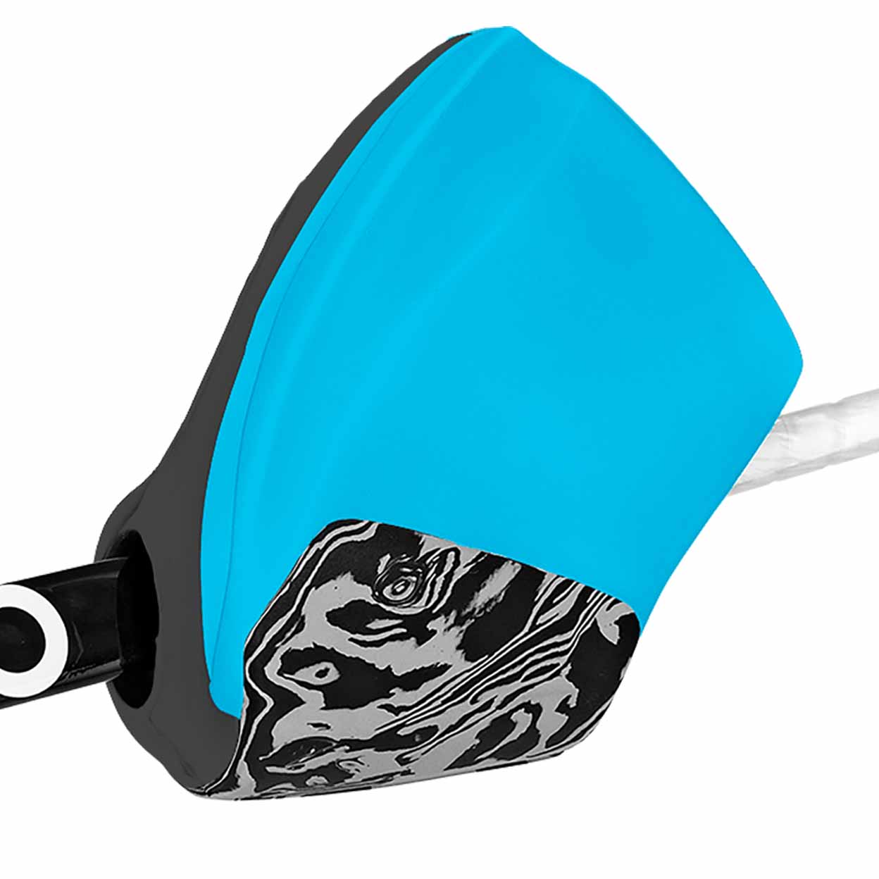 Black and Peron blue OBO Robo Hi-Rebound Goalkeeping Glove for right hand.