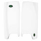 Pair of whiteOBO leg guards on a white background