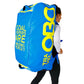 field hockey goalie carrying the OBO Travel Goalie Bag on their back