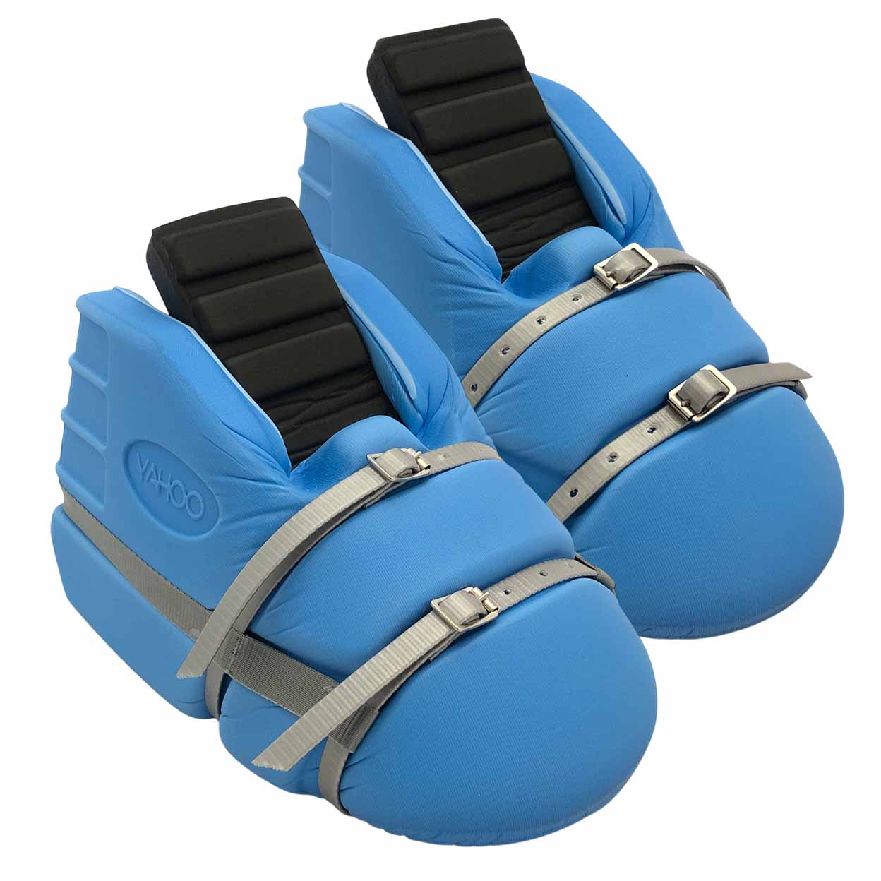 side by side pair of blue OBO Yahoo Goalkeeping Kickers