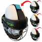 field hockey helmet with customizable faceguard on a white background