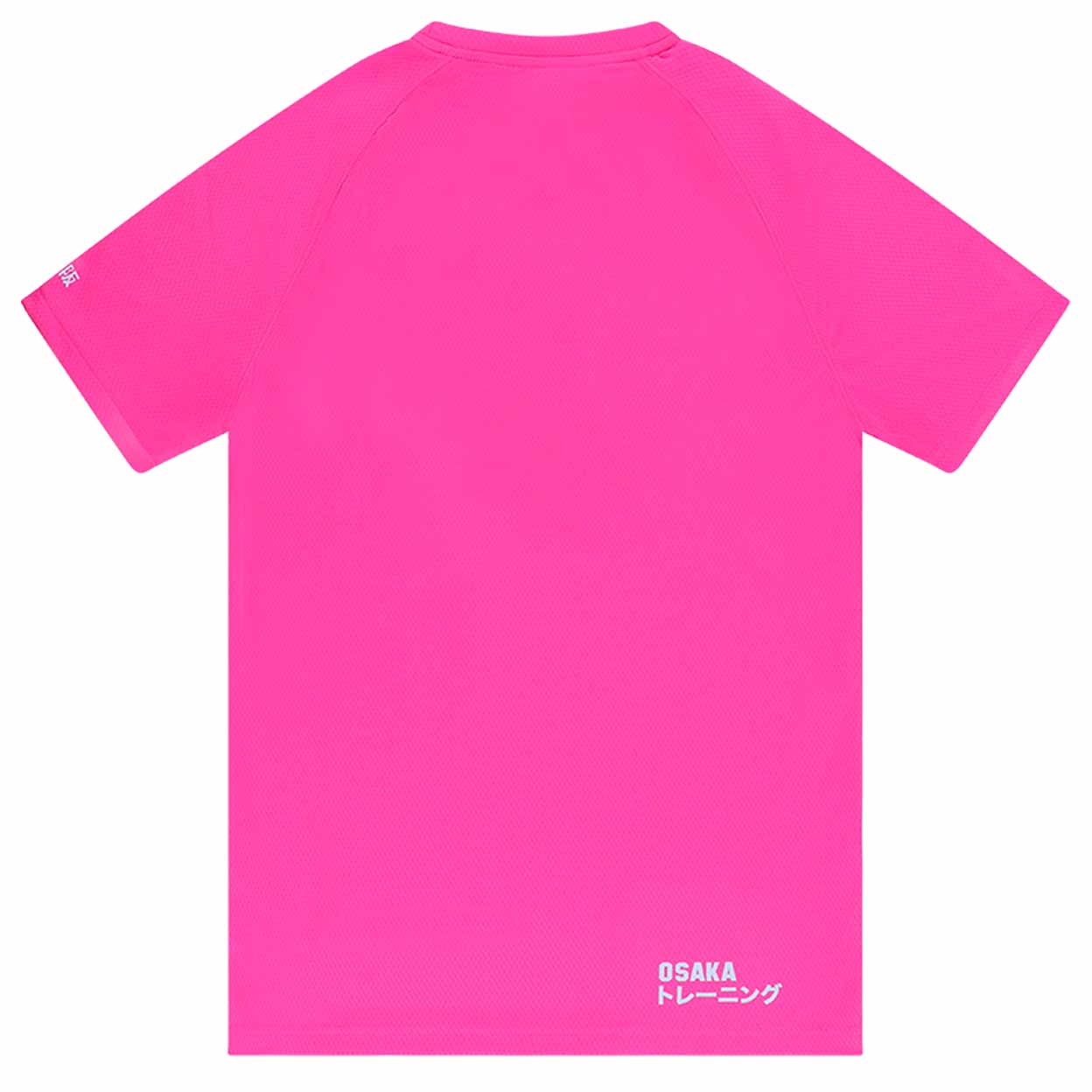 Pink t-shirt with 'Osaka' branding on a white background