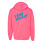 back of the pink Field Hockey Hooded Sweatshirt