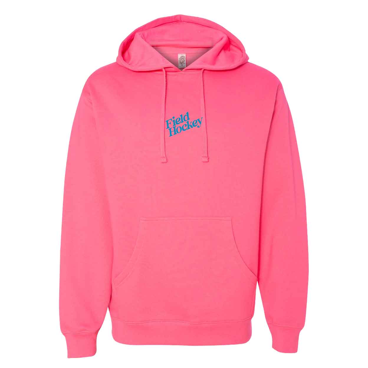 Front of the pink Field Hockey Hooded Sweatshirt