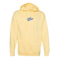 front of the yellow Field Hockey Hooded Sweatshirt