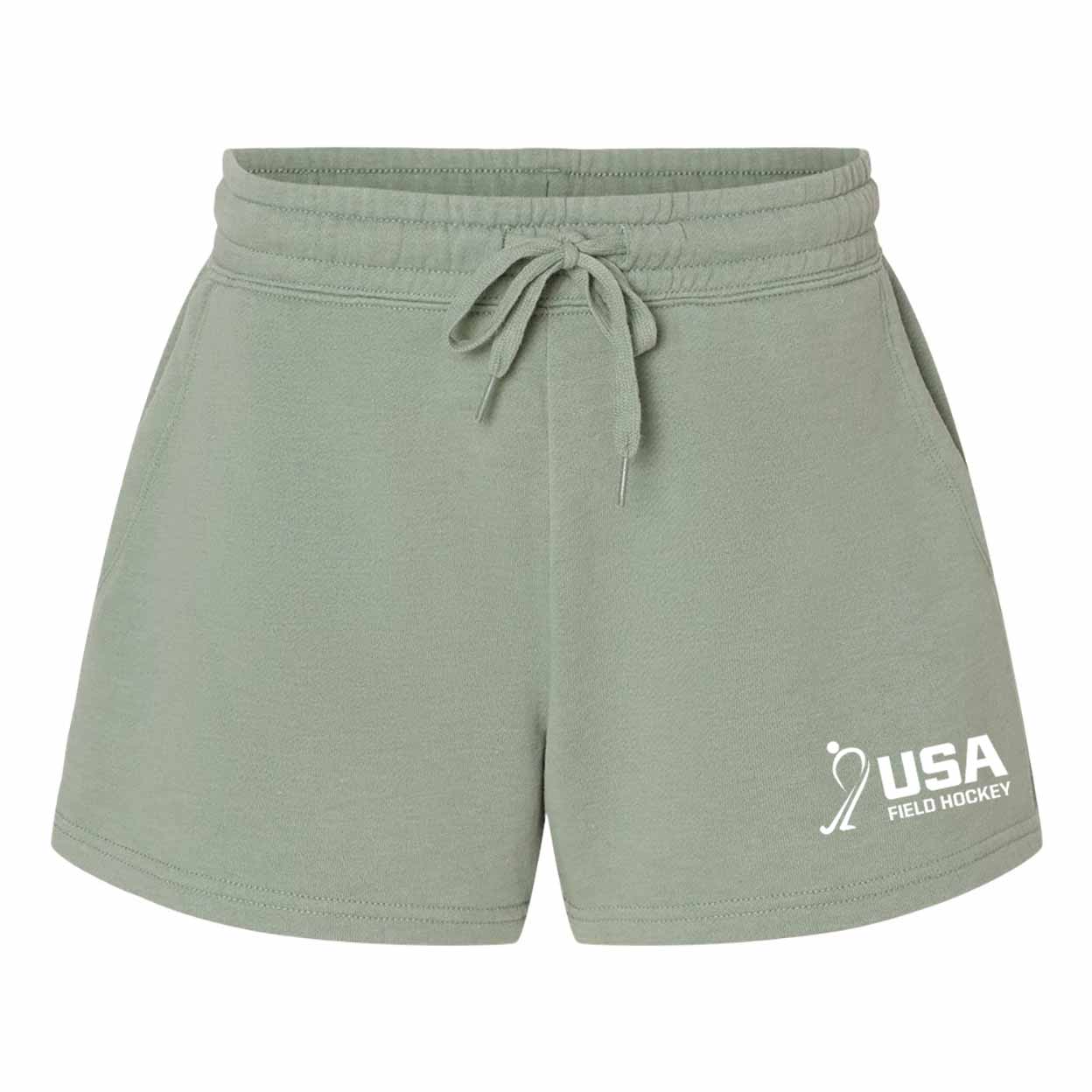 Green USA Field Hockey Fleece Shorts