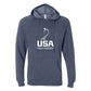 Navy USA Field Hockey Unisex Raglan Hooded Sweatshirt