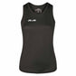 Black tank top with a logo on a white background
