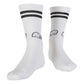 pair of black and white TK Crew Socks from the front