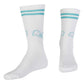 pair of aqua and white TK Crew Socks