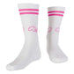 fronts of a pair of pink TK Crew Socks