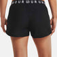 back of model wearing black Under Armour Women's Play Up Shorts 3.0