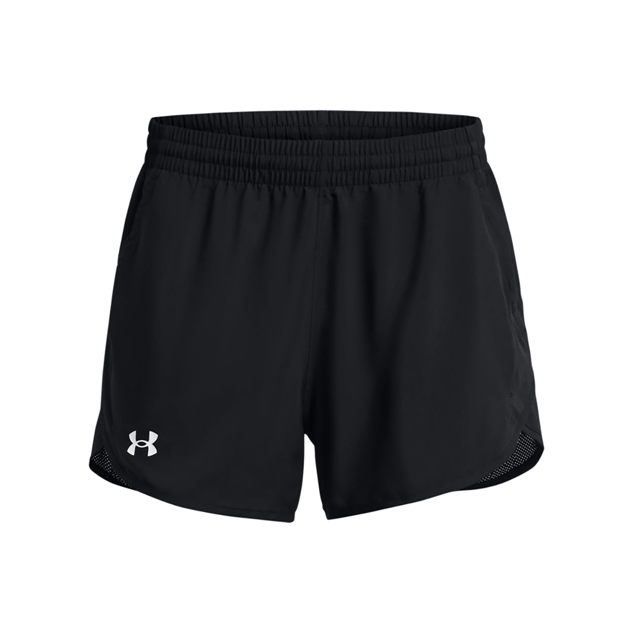 front of the black Under Armour Women's Fly By Unlined Shorts