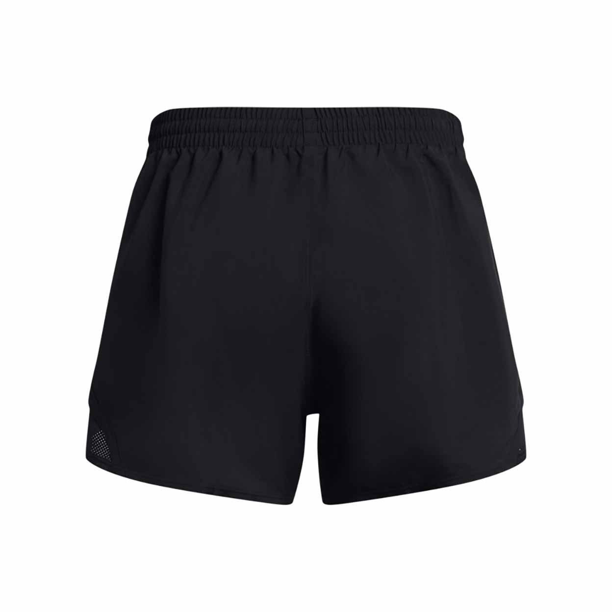 back of the black Under Armour Women's Fly By Unlined Shorts