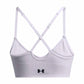 White sports bra with criss-cross straps on a white background