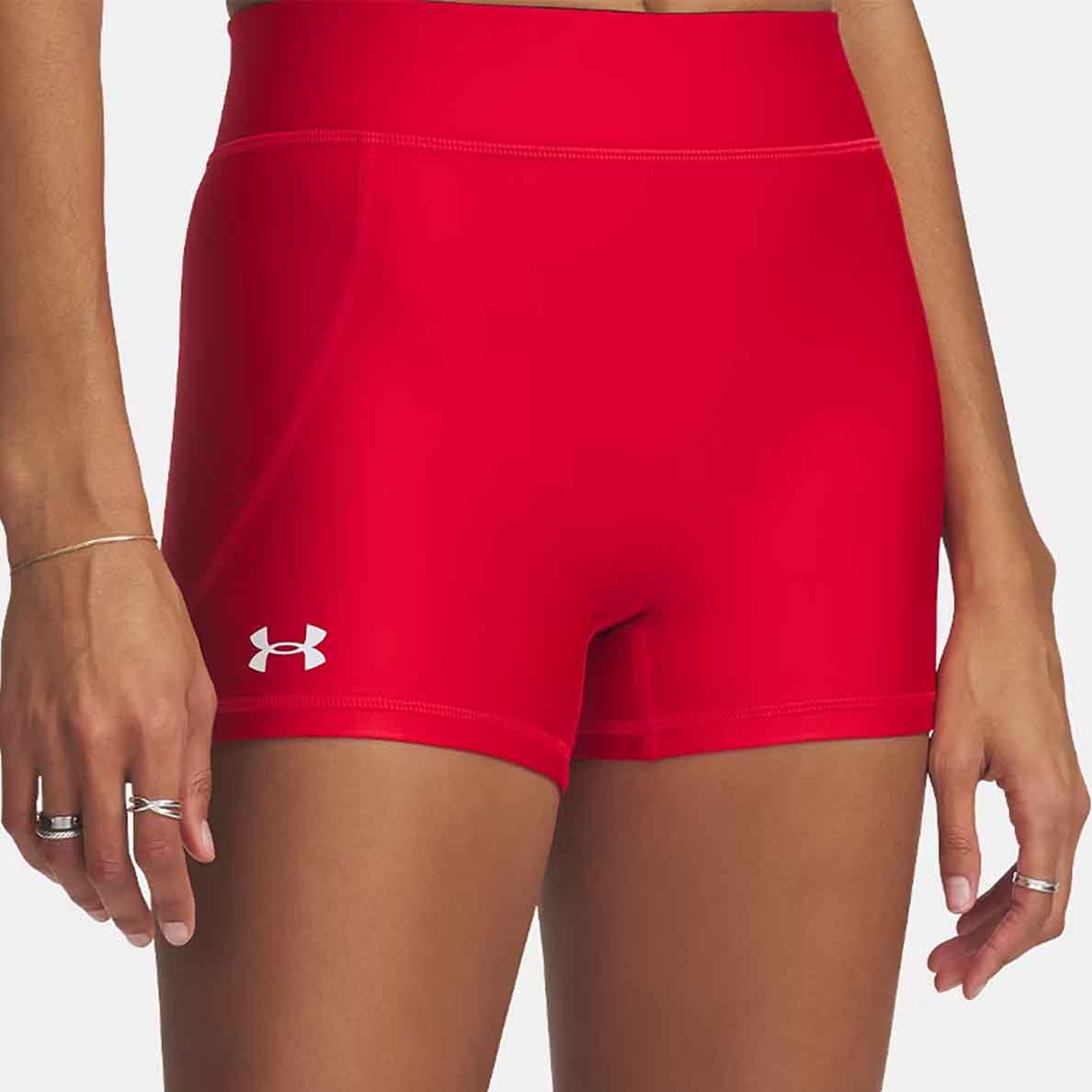 Front of the red Under Armour Women's 3