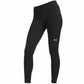 Black Under Armour leggings with a white logo on the left hip.