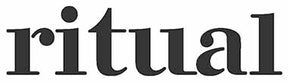 Black 'ritual' logo on a white background