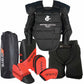Collection of hockey protective gear including a vest, leg guards, and pants with Grays branding on a white background.