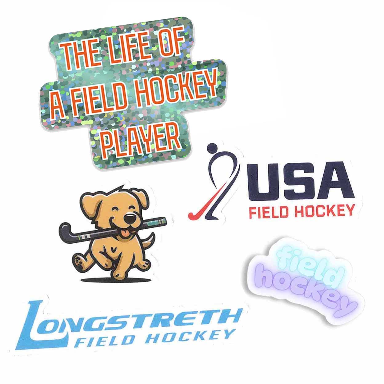 collage of different stickers