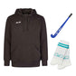 TK Apparel Bundle, hoodie, blue pen and teal/white socks