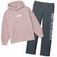 Pink hoodie and gray sweatpants with USA Field Hockey branding on a white background