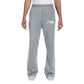 Front view of a model wearing the grey USA Field Hockey Unisex Open Bottom Sweatpants