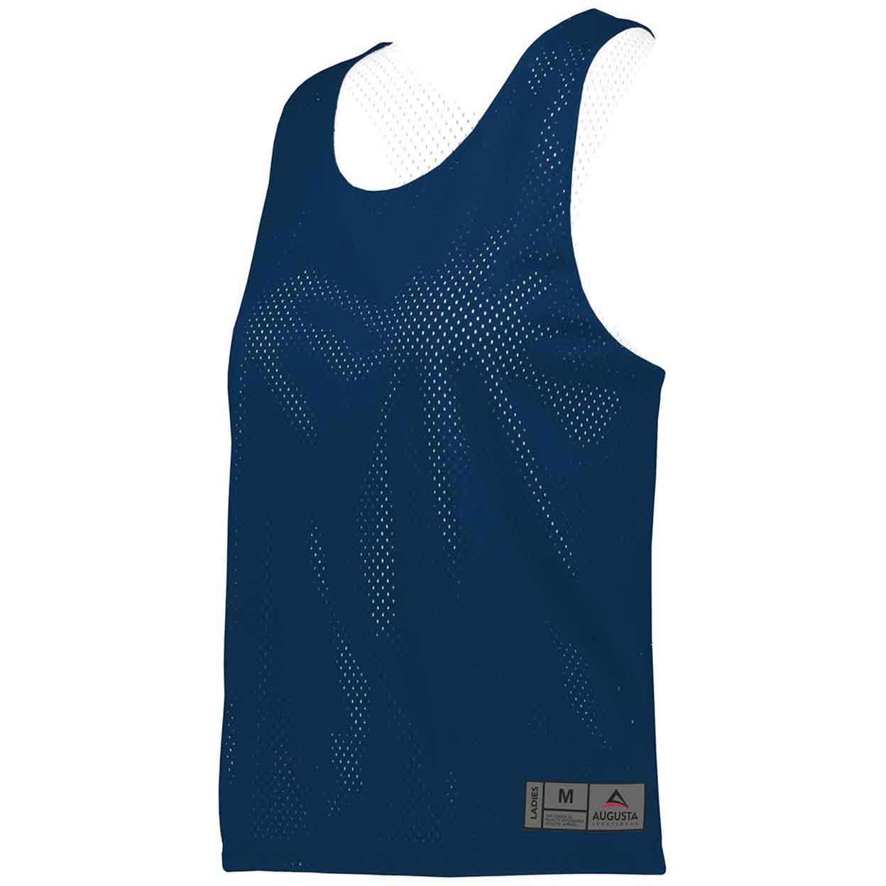 Augusta Ladies Mesh Reversible Pinnie blue