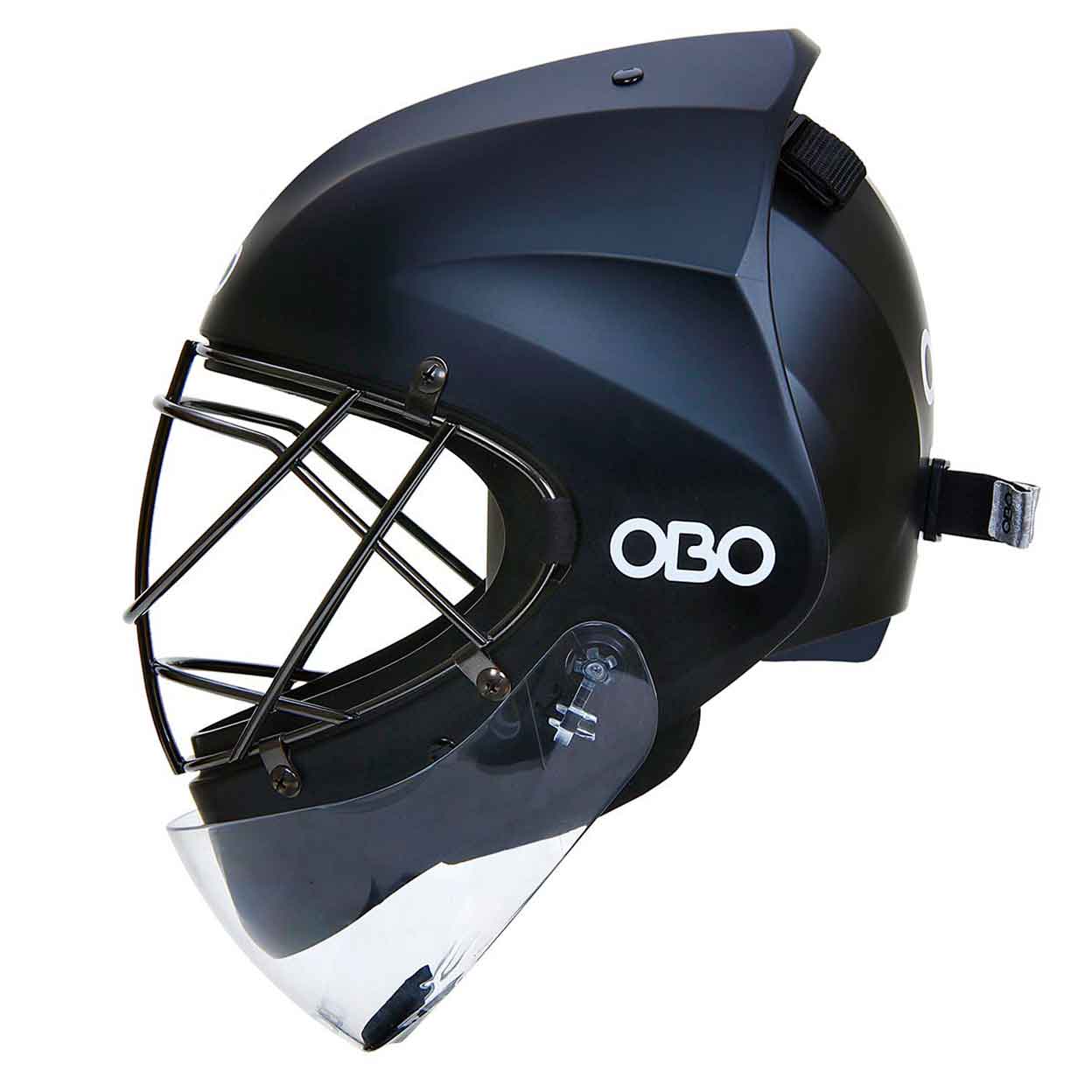 side view of the OBO Robo ABS Goalie Helmet