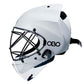 side view of the white OBO Robo ABS Goalie Helmet