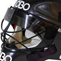 close up of the OBO Helmet Blinders on helmet