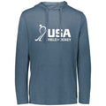Front of the USA Field Hockey Eco Long Sleeve Hoodie