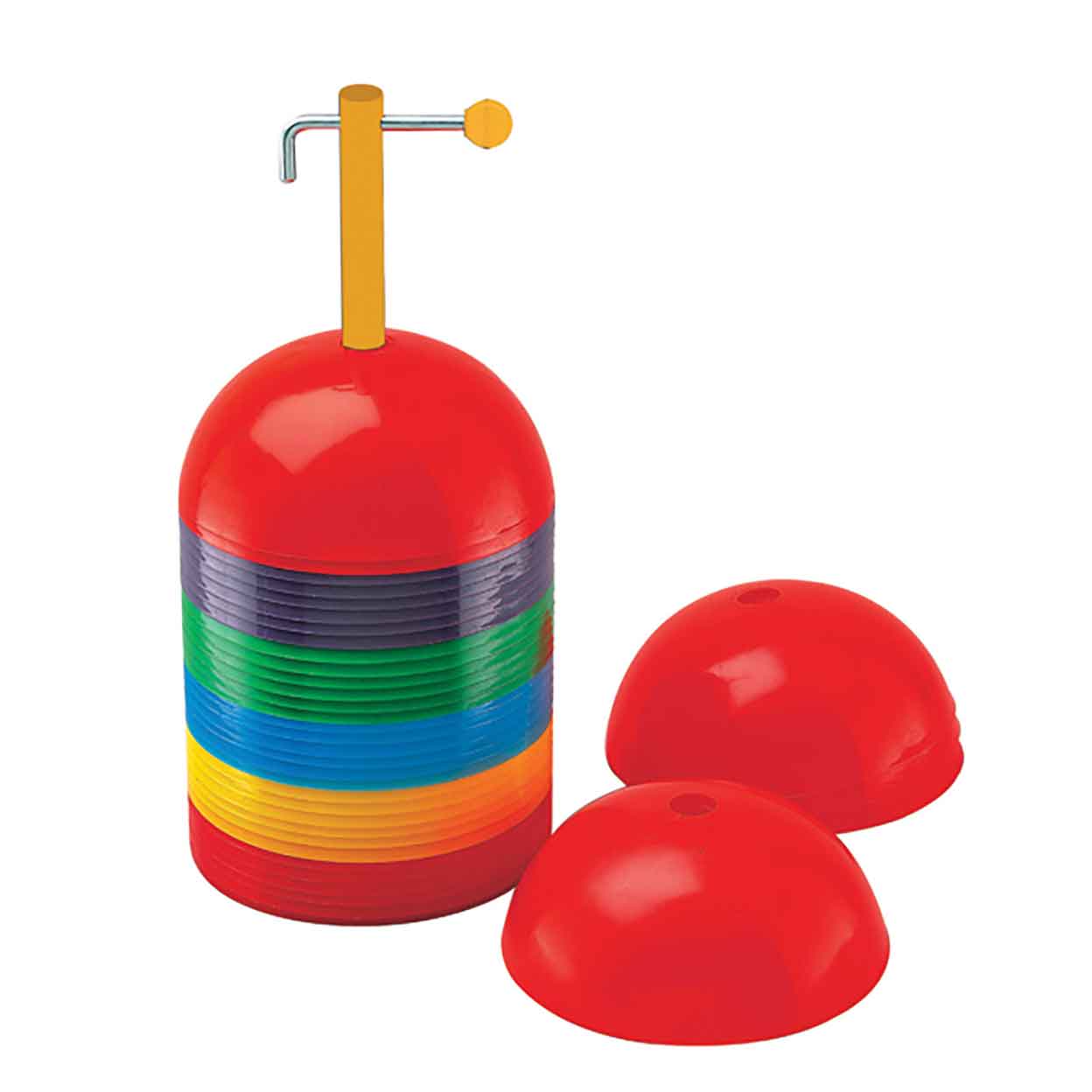 Dome Cone Set with several dome cones next to the carry of cones.