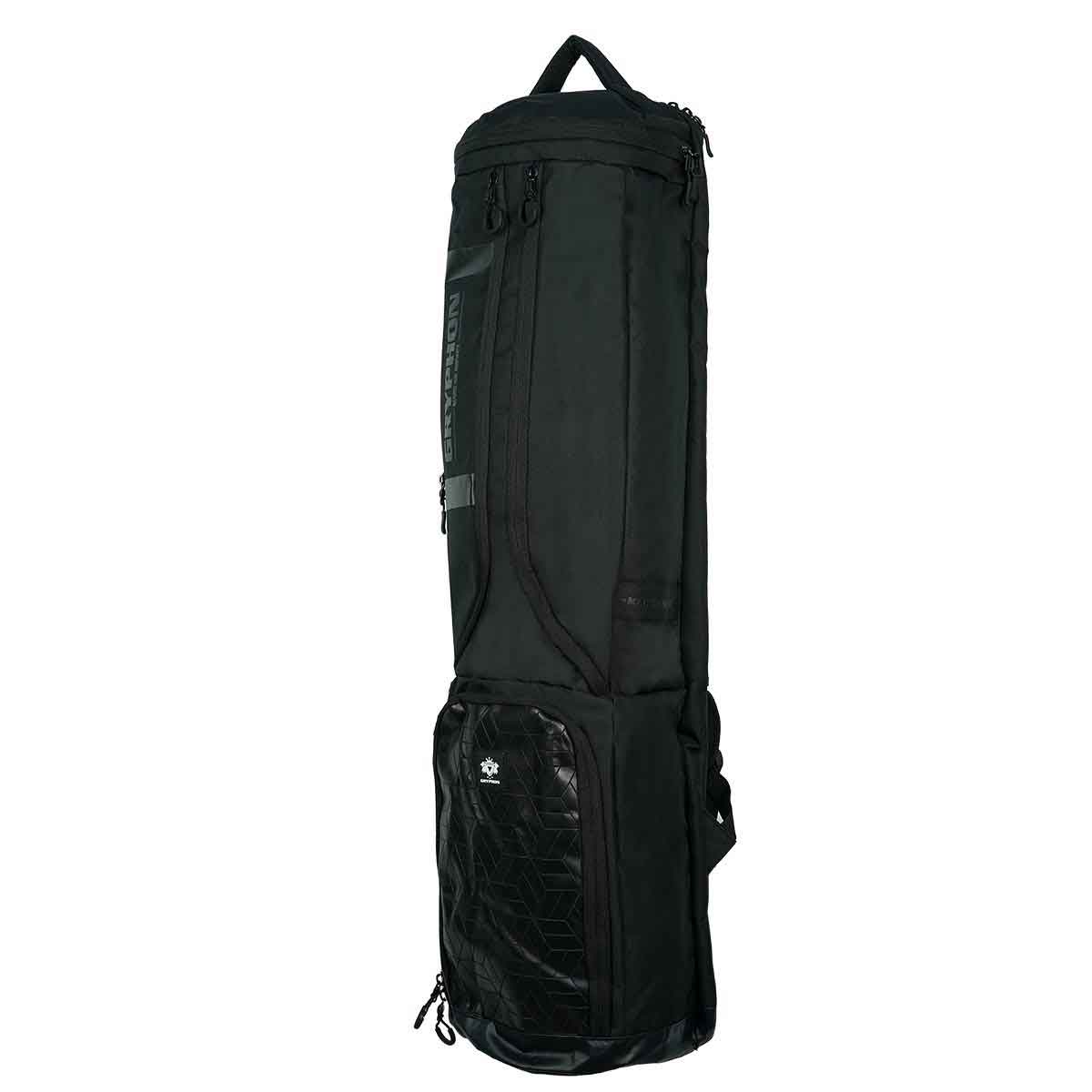 left side of the black Gryphon Finnie Field Hockey Stick Bag