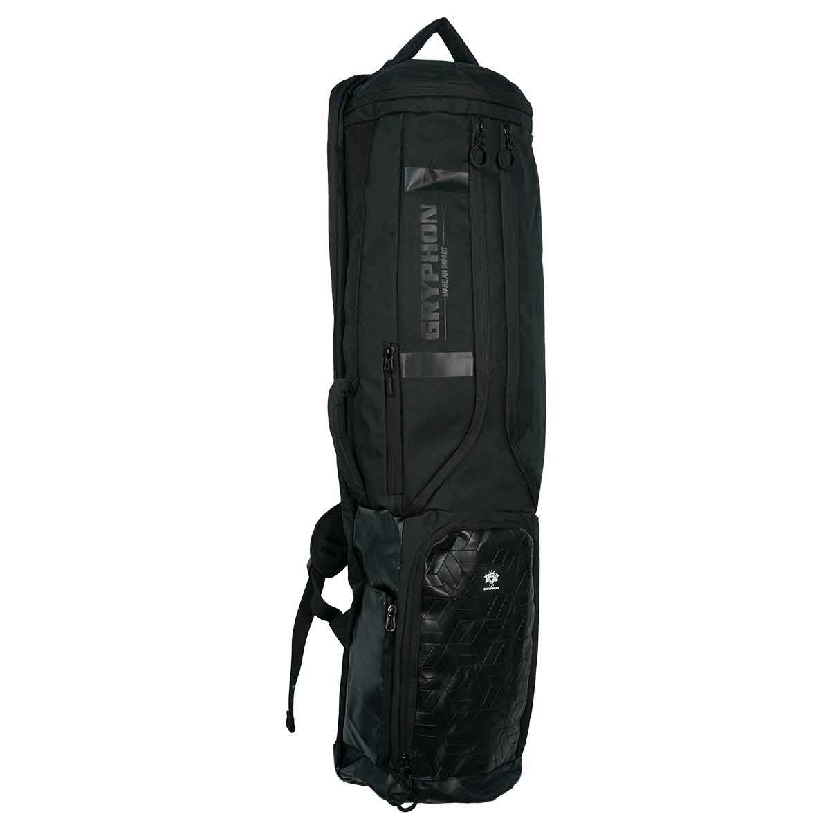 right side of  black Gryphon Finnie Field Hockey Stick Bag