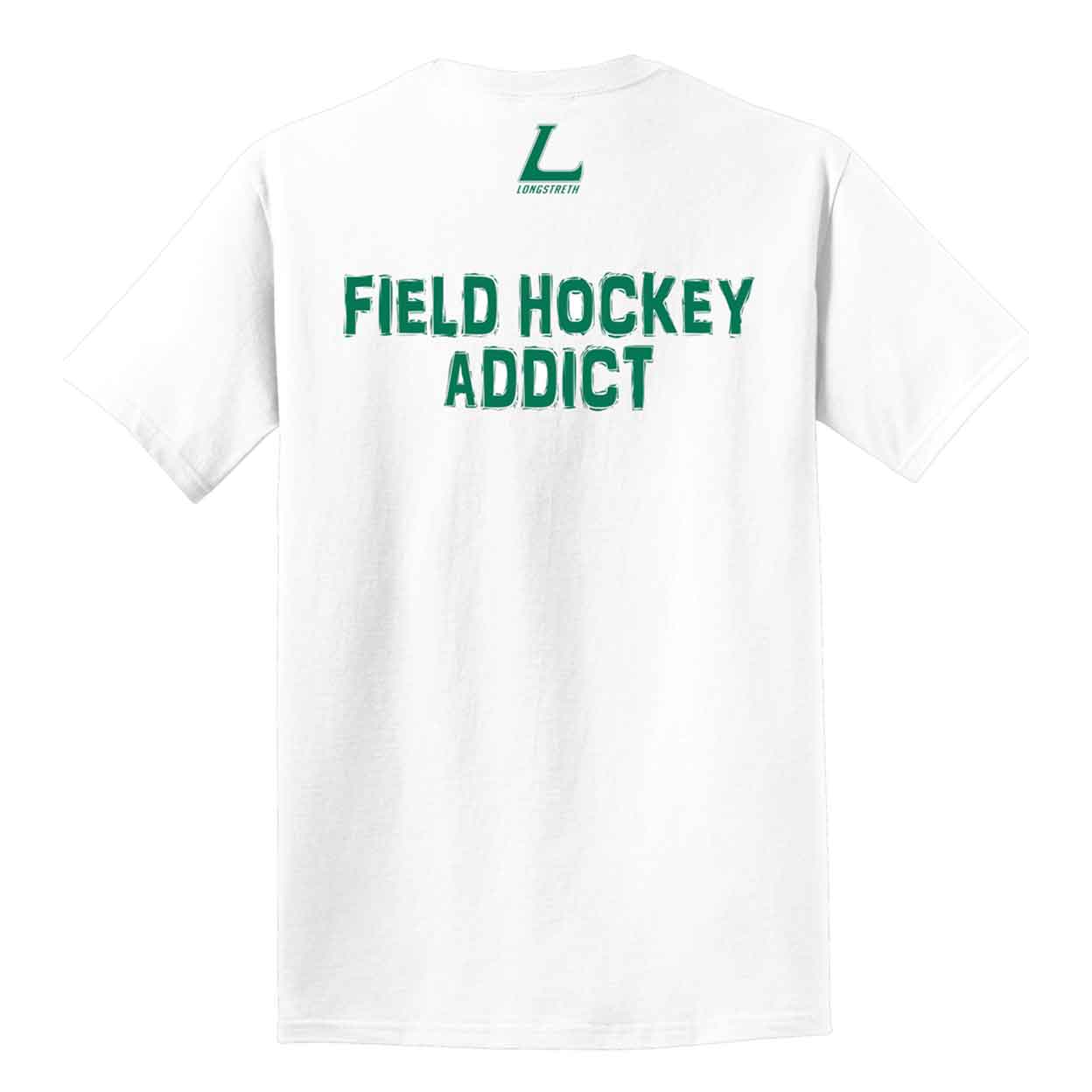 Field Hockey Addict Unisex Tee back