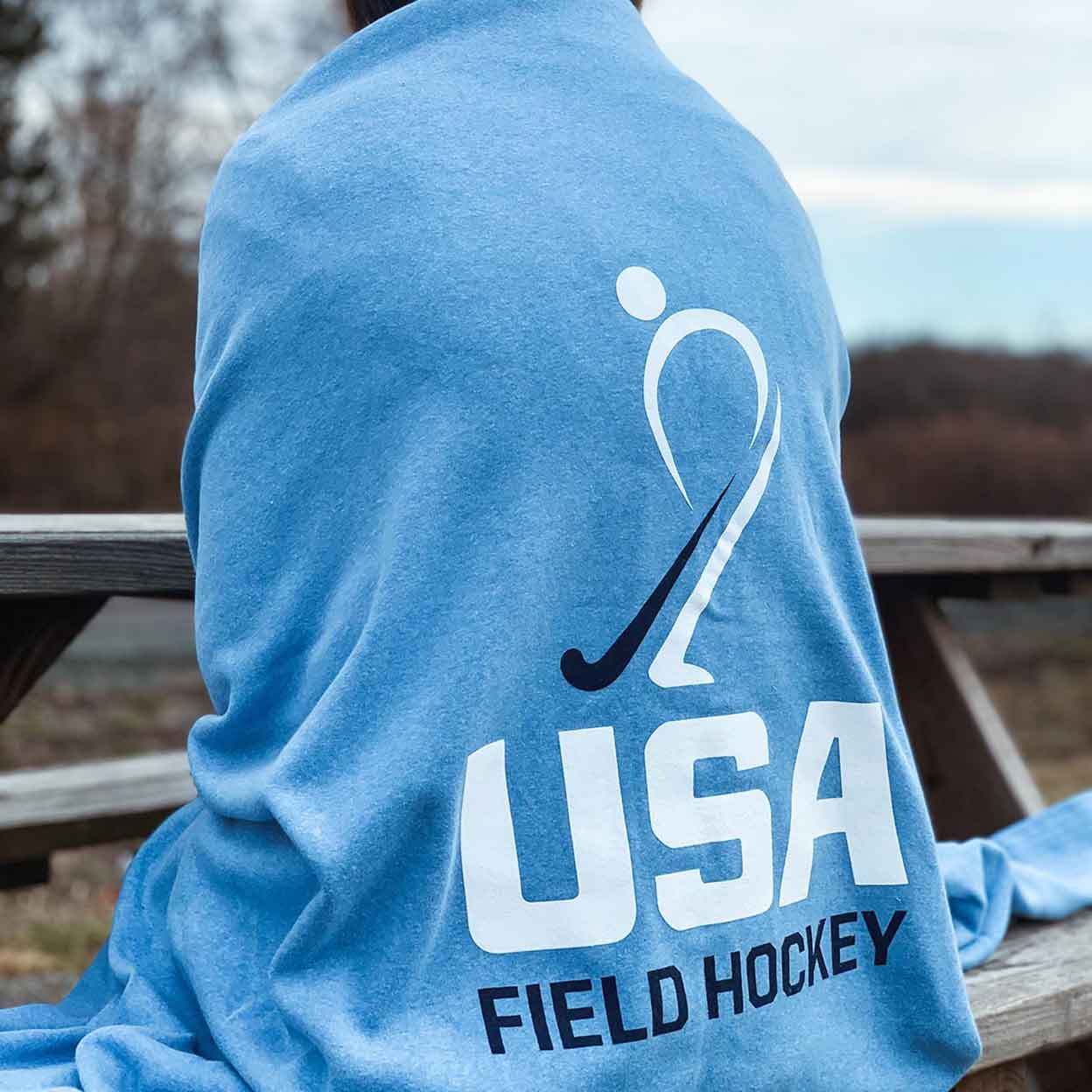 Official USA Field Hockey Sweatshirt Blanket Longstreth Sporting Goods
